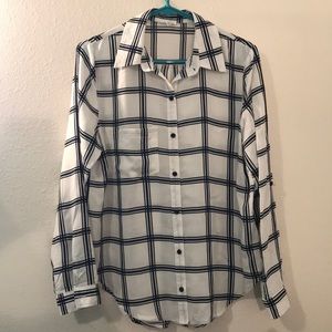 Black and white blouse